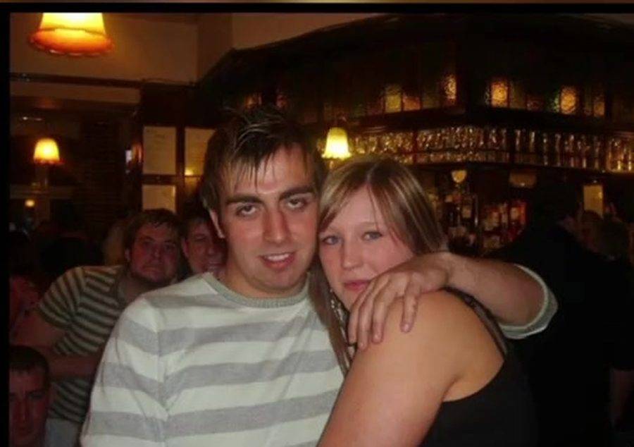 Danny and Becki in a pub, 2006