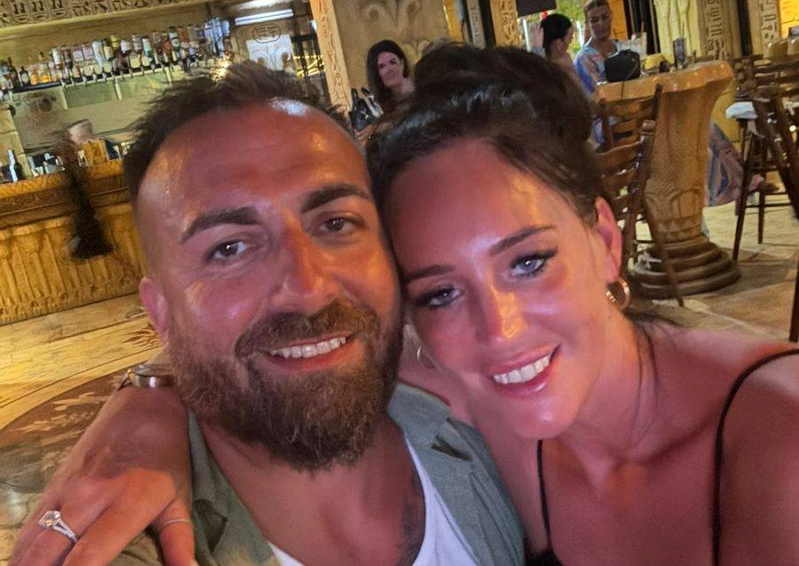 Danny and Becki in a bar in Cyprus, 2026